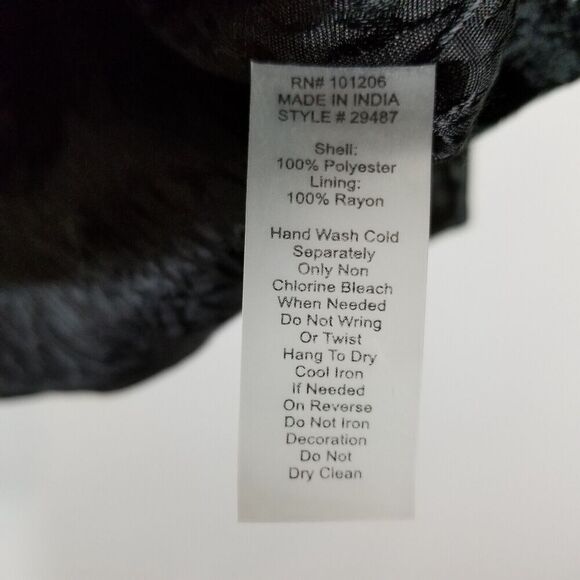 Soft Surroundings Women's Black Starlet Velvet Embellished Blazer Sz M Black - Picture 10 of 10